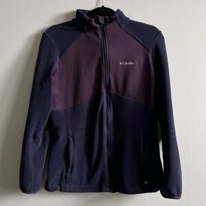 Columbia Dry Heat 360 Fleece Zip Up Sweater / Light Jacket - Medium in Purples